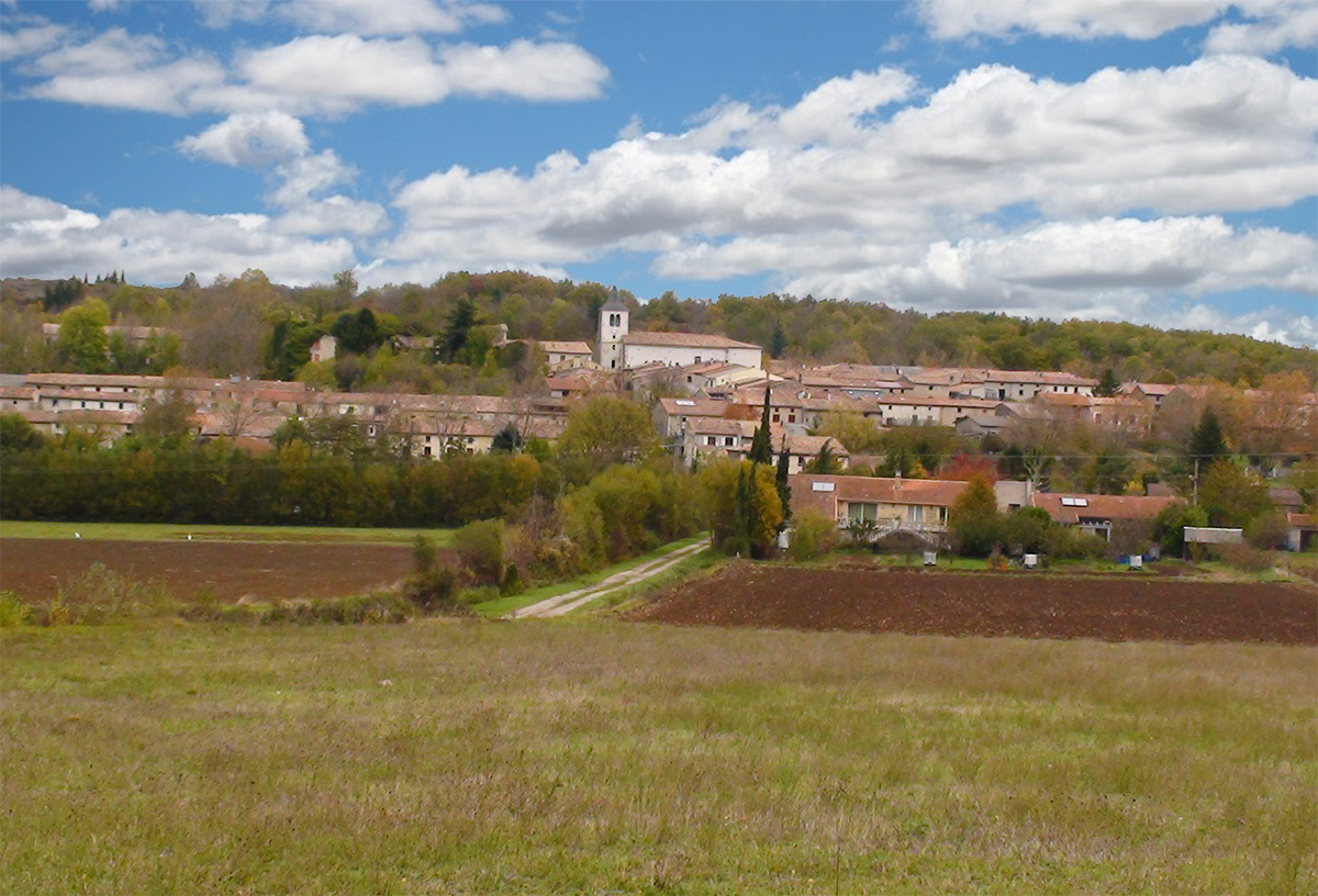 Vue du village de Nébias
